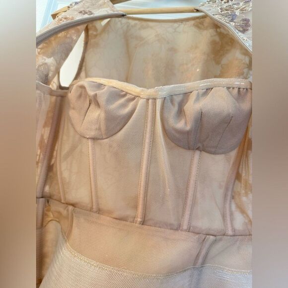 NWOT BRONX AND BANCO Violet Mini Dress in Gold Sequin, size S - Picture 12 of 14